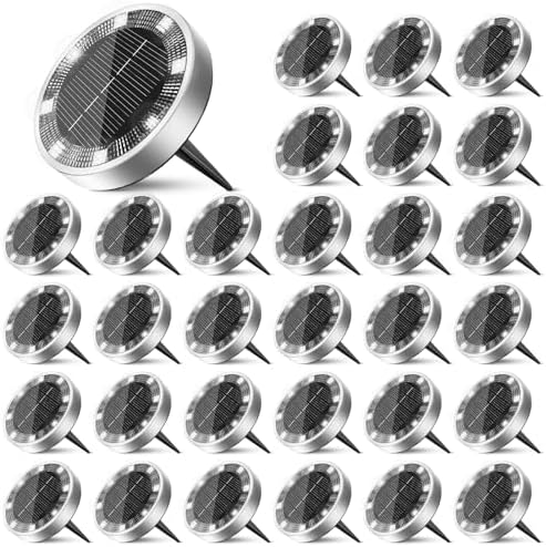 30 Solar Lights Outdoor Waterproof, 8 LED Solar Ground Lights by Unknown
