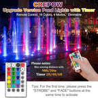 RGB Pond Lights LED Underwater with Timer, IP68 Waterproof Set of 5 - Image 3