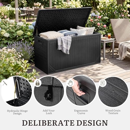 YITAHOME 300 Gallon Extra Large Double-Wall Outdoor Storage Box, Waterproof - Image 3