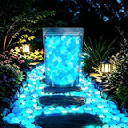 2026 Colorful Glow-in-the-Dark Garden Stones, Luminous Pebbles for Walkways & Aquariums, Rainbow Glow Rocks Outdoor Decor, Nighttime Stepping Stone Fillers, Patio Landscape Lighting (E,1000) by Unknown
