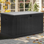 YITAHOME 260 Gallon Double-Wall Deck Box with Divider & Side Handles by YITAHOME