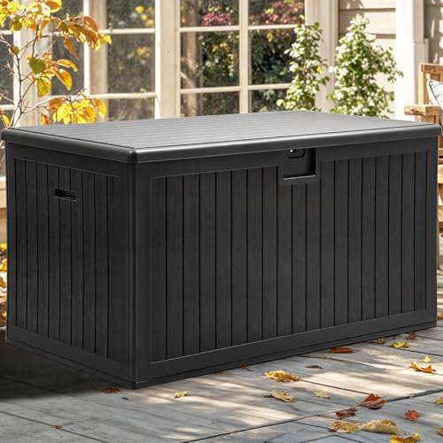 YITAHOME 260 Gallon Double-Wall Deck Box with Divider & Side Handles by YITAHOME