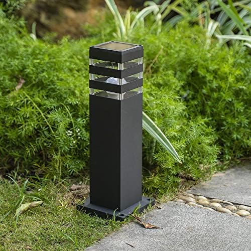 Pathway Lights Post Lights IP55 Waterproof Outdoor Lamp Post Lawn Light Floor Lamp E26 Lampholder Hardwired Suitable for 12V / 24V / 120V Voltage（16in, Black） - Image 5