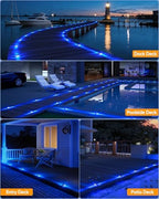 DetarZinLED Blue Solar Dock Lights for Outside IP68 Waterproof Led 8 Pack - Image 5