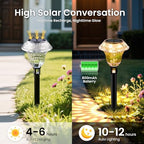 Solar Pathway Lights, Acrylic Garden Lights Outdoor Decor 6 Pack - Image 3