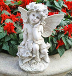 12.8" Flower Fairy Garden Statue, Lovely Outdoor Angel Figurine - Image 7
