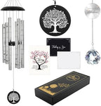 Memorial Wind Chimes with Suncatcher, Sympathy Gifts Wind Chime for Loss of Loved One, 40" Sympathy Wind Chime with 6 Anodized Aluminum Tubes Tuned for A Soothing Melody by AmericUrn