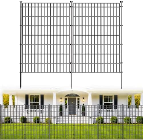 No Dig Garden Fence, Dog Fencing Outdoor for Yard, 10 Panels by OutdoorFence
