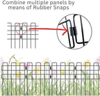 ShopLaLa Garden Fence Animal Barrier (10 Panels) 12in(L) x 16.5in(H) Small and Short White Metal Wire Fencing Decorative Flower Bed Edging for Landscape Plant Protector Dog Fences Yard Outdoor Decor - Image 3
