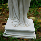 Outdoor Nymph Statue with Hand Bowl Holder, Religious Garden Sculpture, Goddess of Greek Mythology Roman Style for Yard Patio Lawn Church Decor, Catholic Christian Spiritual Gift, Ivory - Image 5