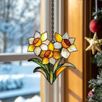 Tiffany Daffodil Bouquet Floral Acrylic Suncatcher by AVAGAN