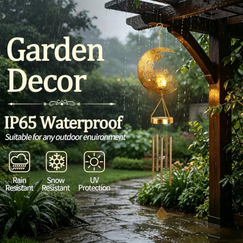 Cat Solar Wind Chimes for Outside Gifts for Women, Garden Decor - Image 5