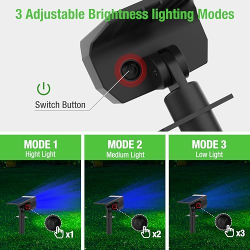 nipify Solar Spot Lights Outdoor, Solar Powered Waterproof Spotlight - Image 7