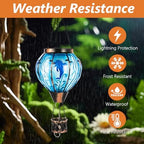 Dolphin Hot Air Balloon Solar Lantern with Flame Flickering Light - Image 3