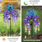 Wisteria Flower Solar Garden Stakes Pathway Lights,Yard Decorations Outdoor - Image 3