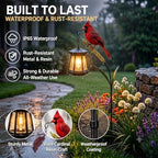 Cardinal Solar Light—A Beautiful Garden Light that Feels Full of Life, Metal Stake Yard Garden Decor Art Figurine Waterproof LED Lights Gifts for Mom Grandma Women for Patio Lawn Porch (2pc) - Image 5
