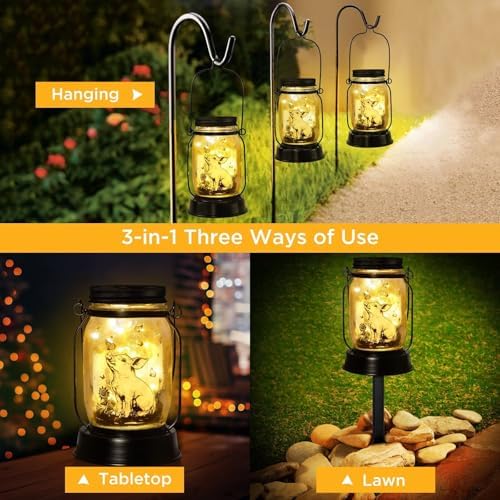 kyoryuger Pig Gifts for Women/Men/Kids Pig Lovers Animal Solar Lantern, Piglet Animal, Solar Garden Decoration, Night Light Room Decor Farm Piglet Present Yard, Patio,Backyard,Porch, Torches - Image 6