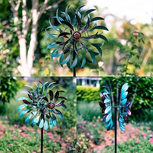 Stargarden Metal Wind Spinner,Two-Way Wind Sculptures,360 Degrees Kinetic Wind Spinners for Yard and Garden - Image 4