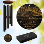 Personalized Memorial Wind Chime – Scenic Landscape Remembrance with Custom Name & Years – in Loving Memory Tribute – Sympathy Gift for Loss of Loved One – Outdoor Windchime for Garden, or Porch by AlpadilCo