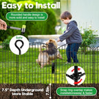 Decorative Garden Fence 32in (H) x22ft (L),Arched Metal No Dig - Image 3