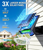 LETMY 6 Pack Solar Spot Lights Outdoor, 104 LED Solar Spotlights, IP65 Waterproof Solar Powered Outdoor Lights, Auto On/Off, Solar Lights Outdoor for Yard, Garden, Patio, Wall, Tree & Flag, Cool White - Image 3