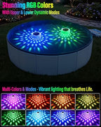 BUCASA Solar Floating Pool Lights with Remote, IP68 Waterproof, 4 Pack - Image 4