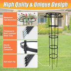 65 Inch Garden Trellis for Climbing Plants Outdoor, Mushroom Top Trellis for Potted Plants, Vines, Roses, Clematis, and Vegetables, Plant Trellis Support 2 Pack - Image 3