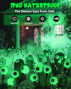 YIQU Solar Halloween Lights Outdoor 4 Pack 24 LED Green Solar Eyeball Light - Image 2
