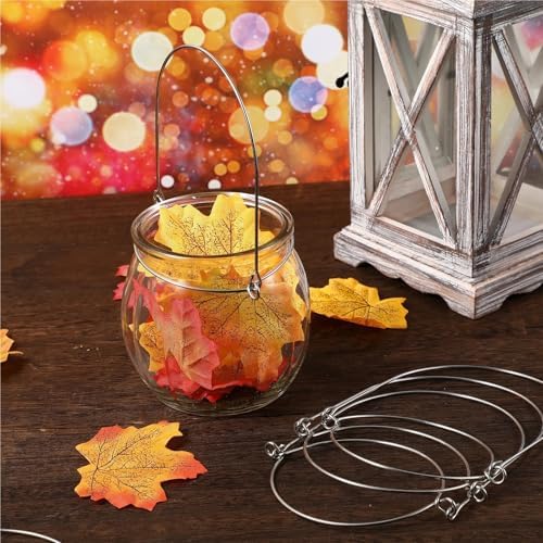 Mason Jar Hangers 12Pcs Mason Wire Hangers Stainless Steel Portable Compatible Canning Jars Lifter Quart Handles Storage For Hanging Bottle - Image 6