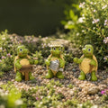 Garden Turtle Statues Set of 3, Hand-Painted Resin Outdoor Garden Decor by ysnn