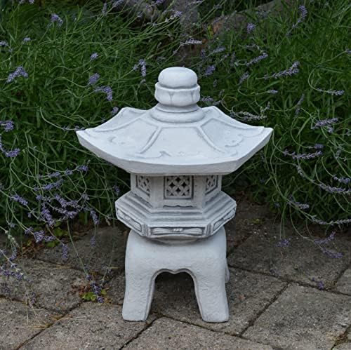 Asian Pagoda Lantern Statue Zen Garden Handmade Decoration Concrete Lantern Figurine Creative Outdoor Decor Gray - Image 7