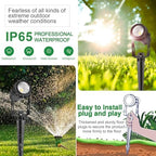 Low Voltage Landscape Lighting, 8 Pack Outdoor Spot Lights with Transformers, 12V Warm White Landscape Spotlights IP65 Waterproof Plug in Outdoor Uplights for Yard House Pathway Tree Pools - Image 3