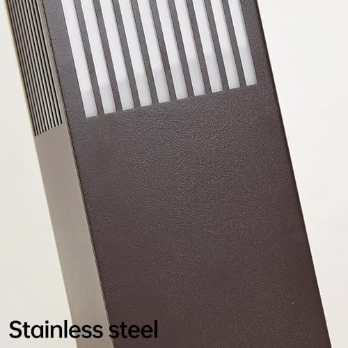Waterproof Square Bollard Lights - E26 Base Outdoor Pathway Lighting for Patio, Garden, Yard & Driveway Decor, 65CM Tall with Modern Design - Image 6