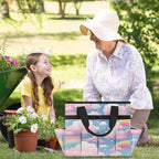 Cute Garden Tool Bag Organizer Heavy Duty Clouds Rainbow Gardening Tote Bag with 10 Pockets for Women Men Gardening Gifts - Image 2
