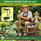 Garden Kneeler and Seat Foldable Gardening Stool with Extendable Legs - Image 4
