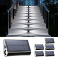 6-Pack Solar Step Lights, Waterproof, Cool White Dual-Sided Glow by GVSHINE