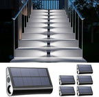 6-Pack Solar Step Lights, Waterproof, Cool White Dual-Sided Glow by GVSHINE
