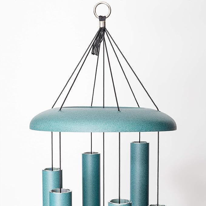 74" Aluminum Wind Chimes - Premium Wind Chime to Create a Zen Atmosphere - Wind Chime Suitable for Outdoor, Garden, Patio, Backyard, Garden, Decoration with Wind Catcher Decor Gift (Patina Green) - Image 5