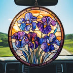 Purple Iris Acrylic Suncatcher - Image 5