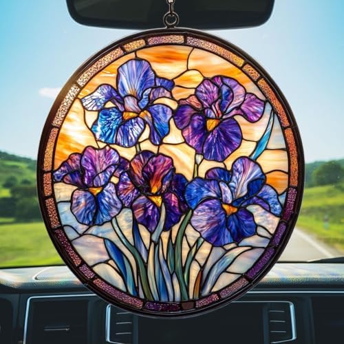 Purple Iris Acrylic Suncatcher - Image 5