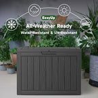 EasyUp 55 Gal Waterproof Resin Outdoor Storage Box UV Resistant Deck Box - Image 4