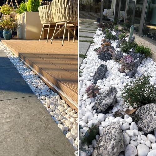 20lbs White Rocks for Landscaping,2-3 Inch Decorative Pebbles for Plants,River Rocks for Backyard,Flower Beds, Indoor Fountains, Paths, Aquarium Vase,Outdoor Garden - Image 7