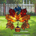 Colorful Maple Leaf Fall Autumn Acrylic Suncatcher by AVAGAN