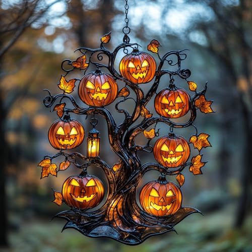 Pumpkin Tree Acrylic Suncatcher by AVAGAN