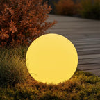8 inch Solar Glowing Globe Light, 16 RGB Colors Changing Solar Garden Ball Light, Auto-On/Off LED Glow Ball W/Remote, Waterproof Landscape Lighting Globe W/Ground Stake for Patio Yard Pathway Decor by COPU