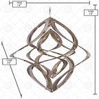 Red Carpet Studios The Original Cosmix Deluxe Helix Wind Spinner, Medium 14-Inch, Double Chrome - Image 3