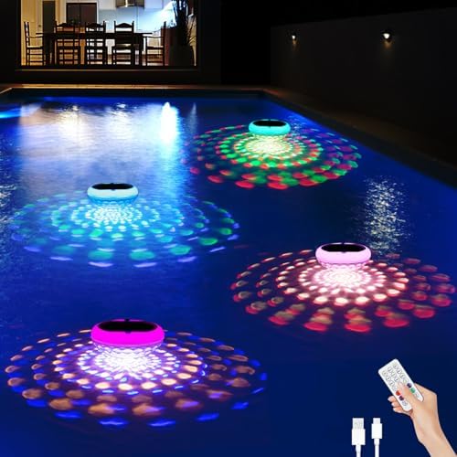 BOXPSII Pool Lights 4 Pack, for Inground Pool, Above Ground Pools by BOXPSII