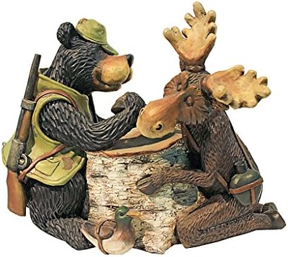 Design Toscano Moose and Black Bear Arm Wrestling Statue by DesignToscano