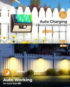 vighep 12 Pack Solar Fence Lights Waterproof, Motion Sensor Deck Lights Outdoor, Cold White LED Outside Lamp Wireless for Wall Yard Steps Stairs Garden - Brown - Image 3