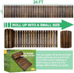 RELIANCER 24' Wooden Garden Pathway,Outdoor Roll Out Walkway,Patio Footpath - Image 2